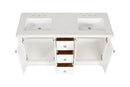 Vanity Sink Combo featuring a Marble Countertop, Bathroom Sink Cabinet, and Home Decor Bathroom Vanities - Fully Assembled White 60-inch Vanity with Sink 23V02-60WH - Supfirm