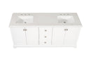 Vanity Sink Combo featuring a Marble Countertop, Bathroom Sink Cabinet, and Home Decor Bathroom Vanities - Fully Assembled White 72-inch Vanity with Sink 23V02-72WH - Supfirm