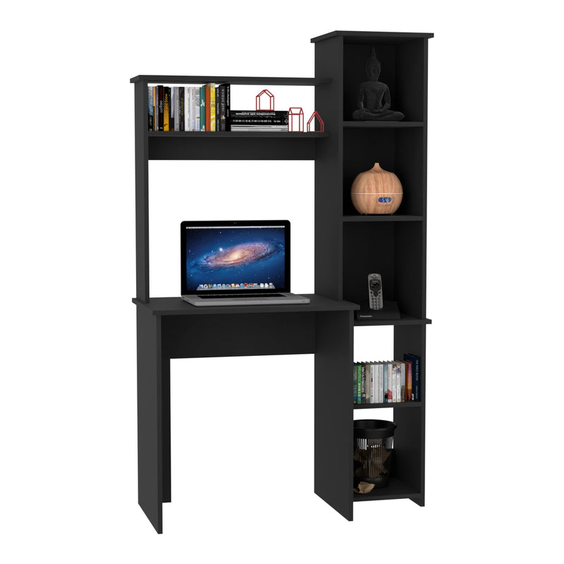 Versalles Writintg Desk, Two Superior Shelves, Five Cubbies -Black - Supfirm