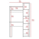 Versalles Writintg Desk, Two Superior Shelves, Five Cubbies -White - Supfirm