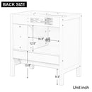 [VIDEO] 30" Bathroom Vanity with Sink, Bathroom Storage Cabinet with Doors and Drawers, Solid Wood Frame, Ceramic Sink, Brown (OLD SKU: JL000002AAD) - Supfirm