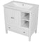 [VIDEO] 30" Bathroom Vanity with Sink, Bathroom Storage Cabinet with Doors and Drawers, Solid Wood Frame, Ceramic Sink, White - Supfirm