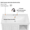 [VIDEO] 30" Bathroom Vanity with Sink, Bathroom Storage Cabinet with Doors and Drawers, Solid Wood Frame, Ceramic Sink, White - Supfirm