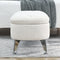 [Video] Welike Length 45.5 inches Storage Ottoman Bench Upholstered Fabric Storage Bench End of Bed Stool with Safety Hinge for Bedroom, Living Room, Entryway, Teddy White (Ivory) - Supfirm