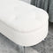 [Video] Welike Length 45.5 inches Storage Ottoman Bench Upholstered Fabric Storage Bench End of Bed Stool with Safety Hinge for Bedroom, Living Room, Entryway, Teddy White (Ivory) - Supfirm