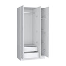 Wardrobe Erie, Bedroom, White - Supfirm