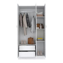 Wardrobe Erie, Bedroom, White - Supfirm