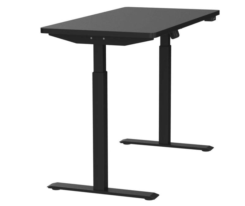 Whole Piece Electric Standing Desk, 48 x 24 Inches Height Adjustable Desk, Sit Stand Desk Home Office Desks - Black - Supfirm