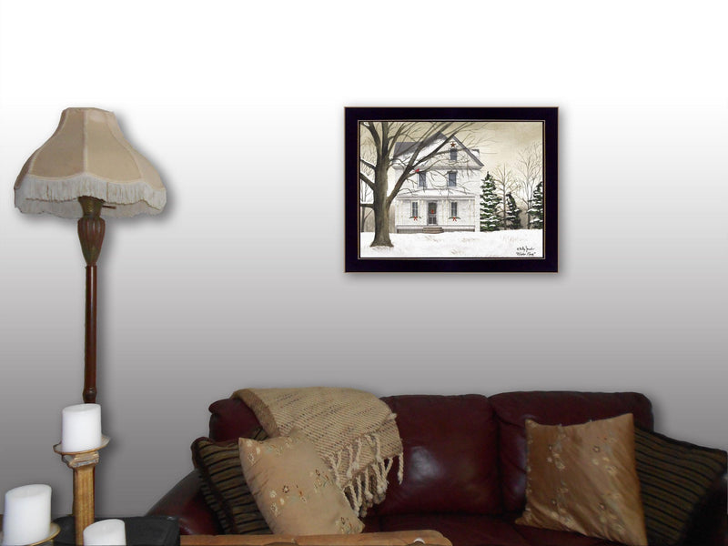 Supfirm "Winter Porch" By Billy Jacobs, Printed Wall Art, Ready To Hang Framed Poster, Black Frame - Supfirm