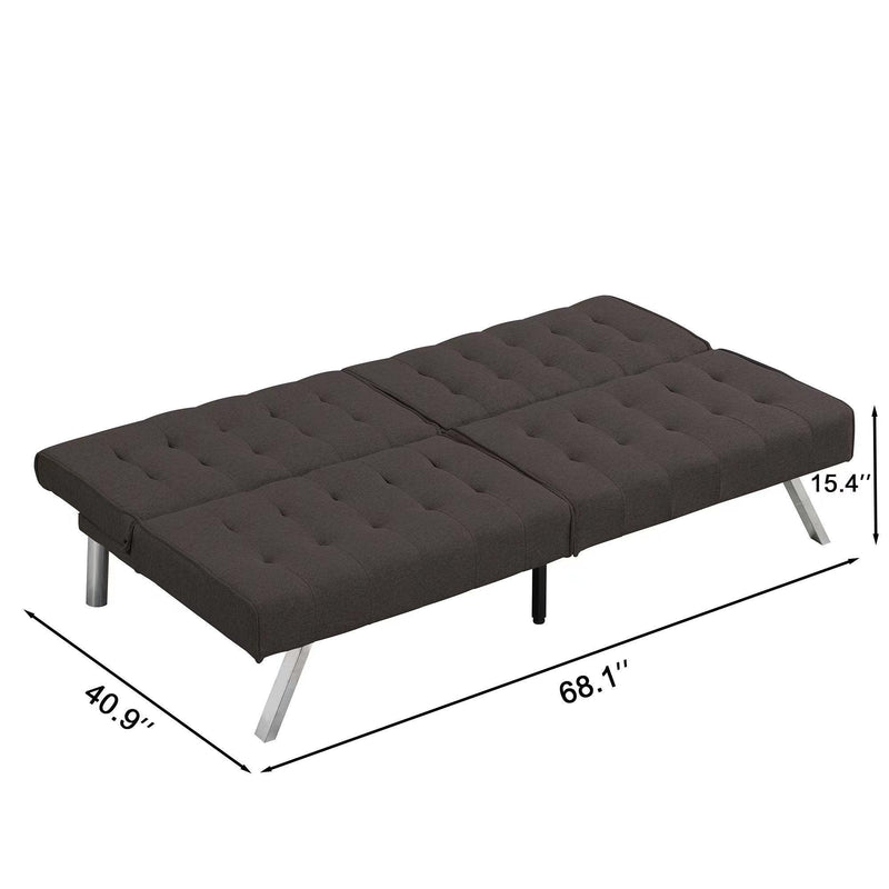 WOOD FRAME, STAINLESS LEG, FUTON, SOFA BED Espresso - Supfirm