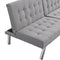 WOOD FRAME, STAINLESS LEG, FUTON, SOFA BED GREY - Supfirm