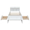 Wood Twin Size Platform Bed with 2 Drawers, Storage Headboard and Footboard, White(Expected Arrival Time: 1.28) - Supfirm