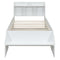 Wood Twin Size Platform Bed with 2 Drawers, Storage Headboard and Footboard, White(Expected Arrival Time: 1.28) - Supfirm