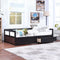 Wooden Daybed with Trundle Bed and Two Storage Drawers , Extendable Bed Daybed,Sofa Bed for Bedroom Living Room,Espresso - Supfirm