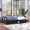 Wooden Daybed with Trundle Bed and Two Storage Drawers , Extendable Bed Daybed,Sofa Bed for Bedroom Living Room,Espresso - Supfirm