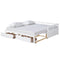 Wooden Daybed with Trundle Bed and Two Storage Drawers , Extendable Bed Daybed,Sofa Bed for Bedroom Living Room,White - Supfirm