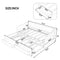Wooden Daybed with Trundle Bed and Two Storage Drawers , Extendable Bed Daybed,Sofa Bed with Two Drawers, Espresso - Supfirm