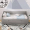 Wooden Daybed with Trundle Bed and Two Storage Drawers , Extendable Bed Daybed,Sofa Bed with Two Drawers, Gray - Supfirm