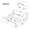 Wooden Daybed with Trundle Bed and Two Storage Drawers , Extendable Bed Daybed,Sofa Bed with Two Drawers, Gray - Supfirm