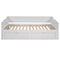 Wooden Daybed with Trundle Bed and Two Storage Drawers , Extendable Bed Daybed,Sofa Bed with Two Drawers, White - Supfirm