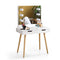 Wooden Vanity Table Makeup Dressing Desk with LED Light,dressing table with USB port,White - Supfirm