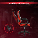 YSSOA Gaming Office High Back Computer Ergonomic Adjustable Swivel Chair, Black/White/Red - Supfirm