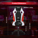 YSSOA Gaming Office High Back Computer Ergonomic Adjustable Swivel Chair, Black/White/Red - Supfirm