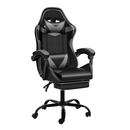 YSSOA Racing Video Backrest and Seat Height Recliner Gaming Office High Back Computer Ergonomic Adjustable Swivel Chair, With footrest, Black/Grey - Supfirm