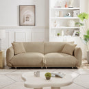 Supfirm A lovable, fat, bread-like sofa with 2 pillows and metal feet with anti-skid pads - Supfirm