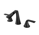 Supfirm Two Handles Three-Hole Widespread Bathroom Faucet in Matte Black