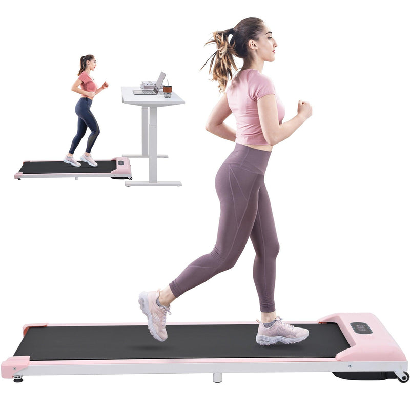 2 in 1 Under Desk Electric Treadmill 2.5HP, with Bluetooth APP and speaker, Remote Control, Display, Walking Jogging Running Machine Fitness Equipment for Home Gym Office - Supfirm