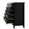 Supfirm Drawer Dresser BAR CABINET side cabinet,buffet sideboard,buffet service counter, solid wood frame,plasticdoor panel,retro shell handle,applicable to dining room, living room, kitchen ,corridor,black - Supfirm