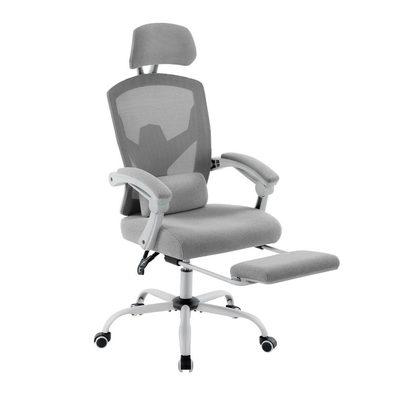 SWEETCRISPY Mesh High Back Ergonomic Office Chair Lumbar Support Pillow Computer Desk Chair - Supfirm