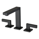 Supfirm 8 in. Widespread Double Handle Bathroom Faucet 3 Hole Vanity Faucet in Matte Black