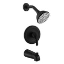 Supfirm Matte Black 6 Inch Shower Faucet wih Tub Spout Combo