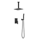 Supfirm Ceiling Mounted Shower System Combo Set with Handheld and 12"Shower head