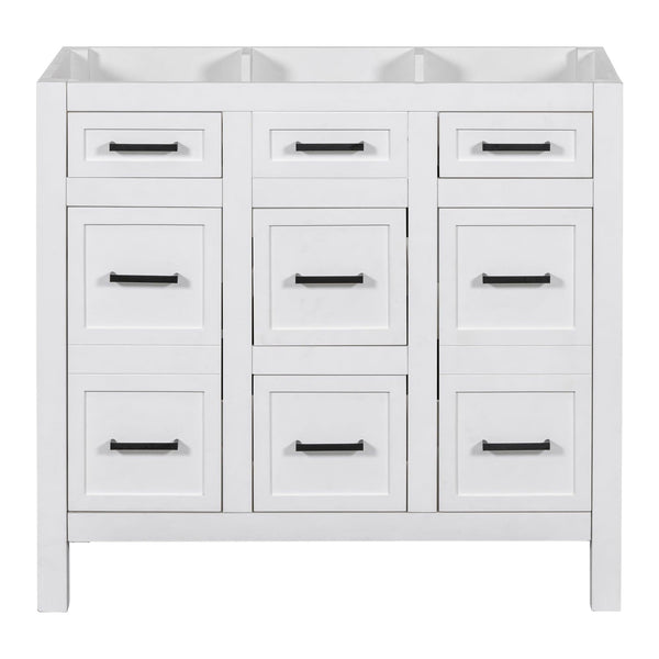 [Cabinet Only] 36" White Bathroom Vanity(Sink not included) - Supfirm