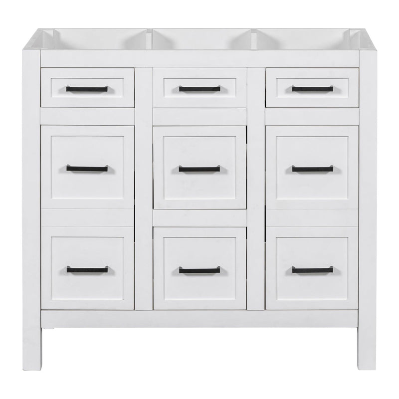 [Cabinet Only] 36" White Bathroom Vanity(Sink not included) - Supfirm