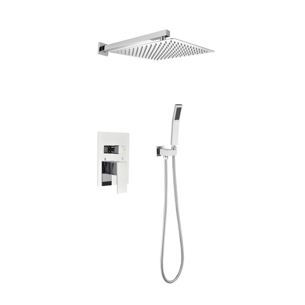 Supfirm Shower Set System Bathroom Luxury Rain Mixer Shower Combo Set Wall Mounted Rainfall Shower Head Faucet