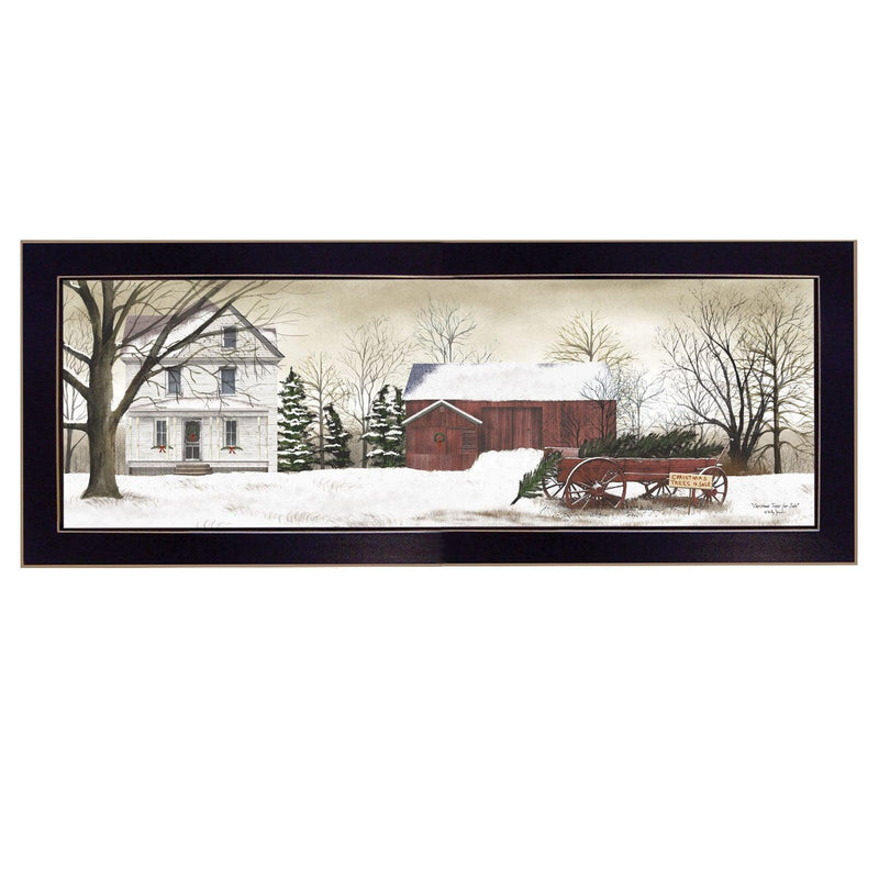 Supfirm "Christmas Trees for Sale" By Billy Jacobs, Printed Wall Art, Ready To Hang Framed Poster, Black Frame - Supfirm