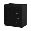 Supfirm 30'' Bathroom Vanity without Sink,Solid Wood Frame Bathroom Storage Cabinet Only, Freestanding Vanity Set with 3 Drawers& Soft Closing Doors - Supfirm