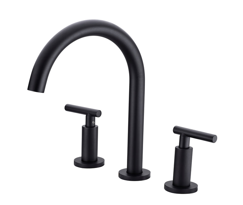 Supfirm Two Handle High Arc Widespread Bathroom Sink Faucet 3 Hole