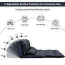 Supfirm Lazy Sofa Adjustable Folding Futon Sofa Video Gaming Sofa with Two Pillows - Supfirm