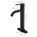 Supfirm Matte Black Single Stem Faucet for Bathroom Vanity