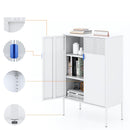 Supfirm Metal Storage Locker Cabinet, Adjustable Shelves Free Standing Ventilated Sideboard Steel Cabinets for Office,Home - Supfirm