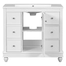 [Cabinet Only] 36" White Bathroom vanity(Sink not included) - Supfirm