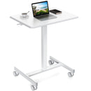 Sweetcrispy Small Mobile Rolling Standing Desk Rolling Desk Laptop Computer Cart for Home - Supfirm