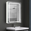 Supfirm 30x20 inch LED Bathroom Medicine Cabinet Surface Mounted Cabinets With Lighted Mirror White Right Open - Supfirm