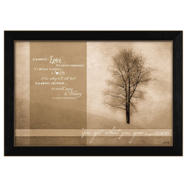 Supfirm "Its About Love" By Marla Rae, Printed Wall Art, Ready To Hang Framed Poster, Black Frame - Supfirm