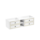 72*23*21in Wall Hung Doulble Sink Bath Vanity Cabinet Only in Bathroom Vanities without Tops - Supfirm